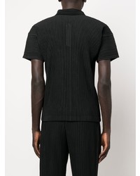 Polo noir Homme Plissé Issey Miyake