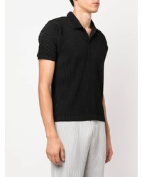 Polo noir Homme Plissé Issey Miyake