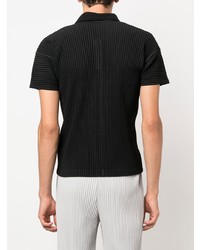 Polo noir Homme Plissé Issey Miyake