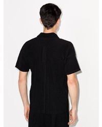 Polo noir Homme Plissé Issey Miyake