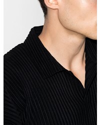 Polo noir Homme Plissé Issey Miyake