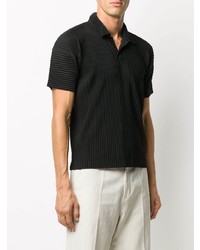 Polo noir Homme Plissé Issey Miyake