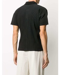 Polo noir Homme Plissé Issey Miyake