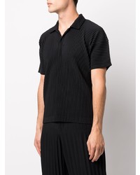 Polo noir Homme Plissé Issey Miyake