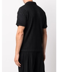 Polo noir Homme Plissé Issey Miyake