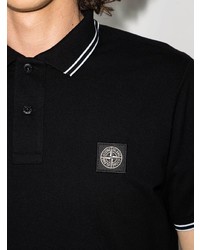 Polo noir Stone Island