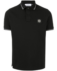 Polo noir Stone Island