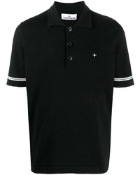 Polo noir Stone Island