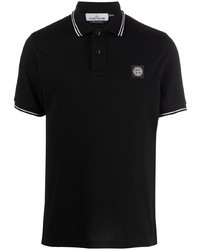 Polo noir Stone Island