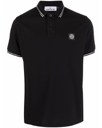 Polo noir Stone Island