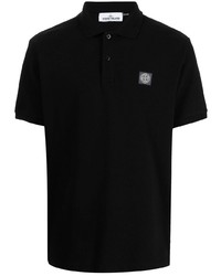 Polo noir Stone Island