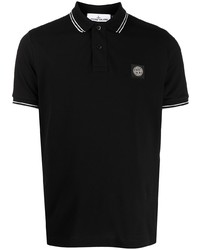 Polo noir Stone Island