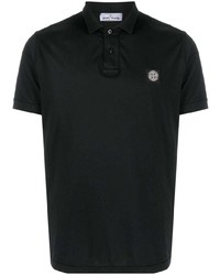 Polo noir Stone Island