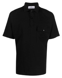 Polo noir Stone Island