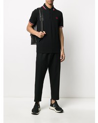 Polo noir Fred Perry