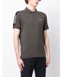 Polo orné gris foncé Ea7 Emporio Armani