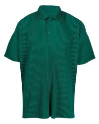 Polo vert foncé Homme Plissé Issey Miyake