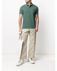 Polo vert foncé Stone Island