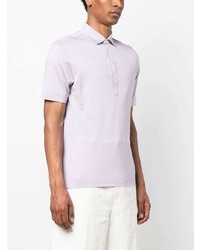 Polo violet clair Zegna