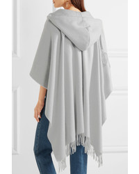 Poncho en laine gris Balenciaga