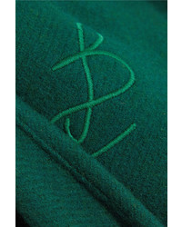 Poncho en laine vert Balenciaga
