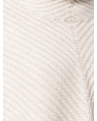 Poncho en tricot blanc N.Peal
