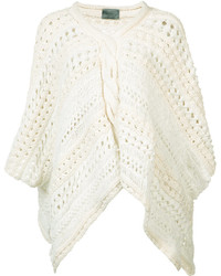 Poncho en tricot blanc Maiyet