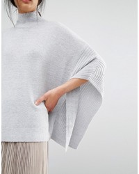 Poncho en tricot gris Oasis
