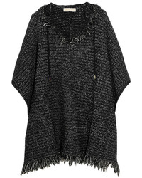 Poncho en tricot noir