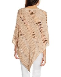 Poncho marron clair Only
