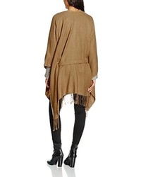 Poncho marron clair Only