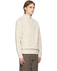 Pull à col à fermeture éclair beige Jacquemus