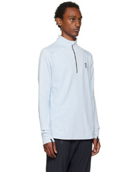 Pull à col à fermeture éclair bleu clair On