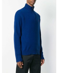 Pull à col à fermeture éclair bleu Polo Ralph Lauren