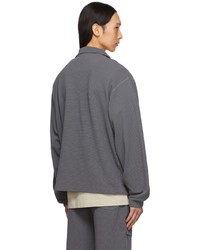 Pull à col à fermeture éclair gris foncé Helmut Lang