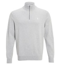 Pull à col à fermeture éclair gris Ralph Lauren
