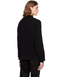 Pull à col à fermeture éclair noir Cotton Citizen