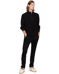 Pull à col à fermeture éclair noir Cotton Citizen