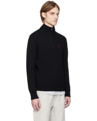 Pull à col à fermeture éclair noir Polo Ralph Lauren