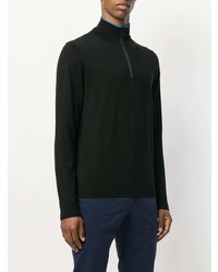 Pull à col à fermeture éclair noir Ps By Paul Smith