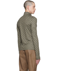 Pull à col à fermeture éclair olive Misbhv