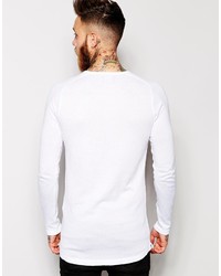 Pull à col boutonné blanc Asos