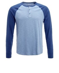 Pull à col boutonné bleu clair Gap