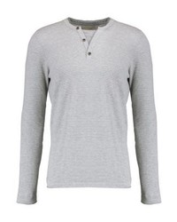 Pull à col boutonné gris Celio