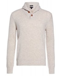 Pull à col châle beige J.Crew