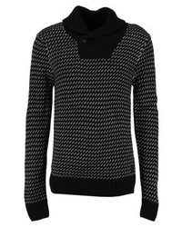 Pull à col châle noir BLEND