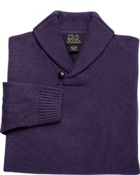 Pull à col châle violet