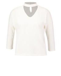 Pull à col en v beige Only