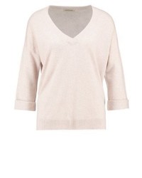 Pull à col en v beige Repeat