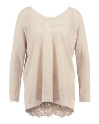 Pull à col en v beige talkabout